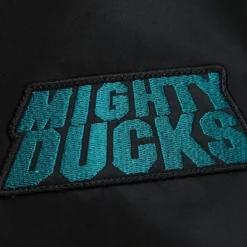 Mitchell & Ness Jackets & Outerwear-Lightweight Satin Bomber Vintage Logo Anaheim Ducks