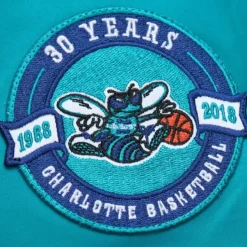 Mitchell & Ness Jackets & Outerwear-Lightweight Satin Bomber Vintage Logo Charlotte Hornets