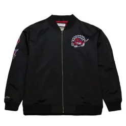 Mitchell & Ness Jackets & Outerwear-Lightweight Satin Bomber Vintage Logo Toronto Raptors