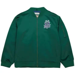 Mitchell & Ness Jackets & Outerwear-Lightweight Satin Bomber Vintage Logo Milwaukee Bucks