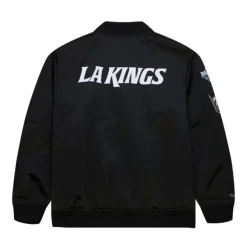 Mitchell & Ness Jackets & Outerwear-Lightweight Satin Bomber Current Logo Los Angeles Kings