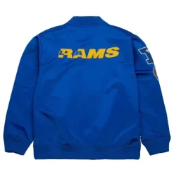 Mitchell & Ness Jackets & Outerwear-Lightweight Satin Bomber Vintage Logo Los Angeles Rams