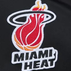 Mitchell & Ness Jackets & Outerwear-Lightweight Satin Bomber Vintage Logo Miami Heat