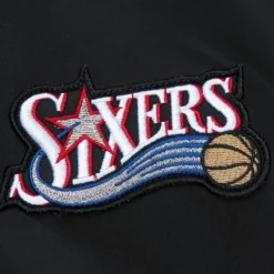 Mitchell & Ness Jackets & Outerwear-Lightweight Satin Bomber Vintage Logo Philadelphia 76Ers