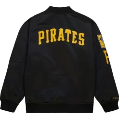 Mitchell & Ness Jackets & Outerwear-Lightweight Satin Bomber Vintage Logo Pittsburgh Pirates