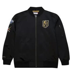 Mitchell & Ness Jackets & Outerwear-Lightweight Satin Bomber Current Logo Vegas Golden Knights