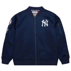Mitchell & Ness Jackets & Outerwear-Lightweight Satin Bomber Vintage Logo New York Yankees