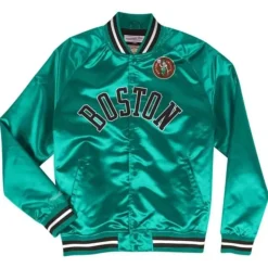 Mitchell & Ness Jackets & Outerwear-Lightweight Satin Jacket Boston Celtics