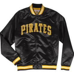 Mitchell & Ness Jackets & Outerwear-Lightweight Satin Jacket Pittsburgh Pirates