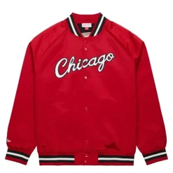 Mitchell & Ness Jackets & Outerwear-Lightweight Satin Jacket Chicago Bulls