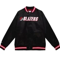 Mitchell & Ness Jackets & Outerwear-Lightweight Satin Jacket Portland Trail Blazers