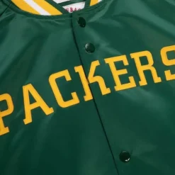 Mitchell & Ness Jackets & Outerwear-Lightweight Satin Jacket Green Bay Packers