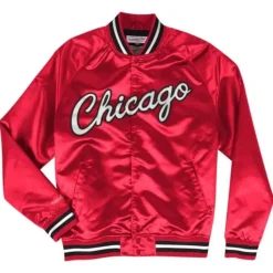 Mitchell & Ness Jackets & Outerwear-Lightweight Satin Jacket Chicago Bulls