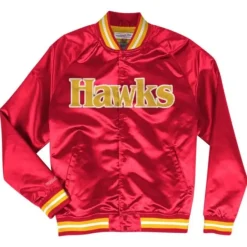 Mitchell & Ness Jackets & Outerwear-Lightweight Satin Jacket Atlanta Hawks