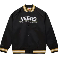 Mitchell & Ness Jackets & Outerwear-Lightweight Satin Jacket Current Logo Vegas Golden Knights