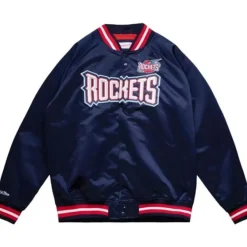 Mitchell & Ness Jackets & Outerwear-Lightweight Satin Jacket Houston Rockets