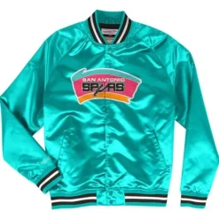 Mitchell & Ness Jackets & Outerwear-Lightweight Satin Jacket San Antonio Spurs