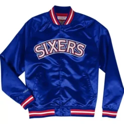 Mitchell & Ness Jackets & Outerwear-Lightweight Satin Jacket Philadelphia 76Ers
