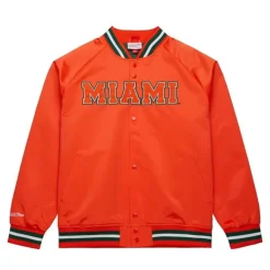 Mitchell & Ness Jackets & Outerwear-Lightweight Satin Jacket University Of Miami