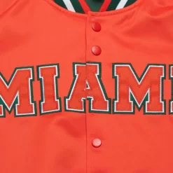 Mitchell & Ness Jackets & Outerwear-Lightweight Satin Jacket University Of Miami