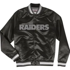 Mitchell & Ness Jackets & Outerwear-Lightweight Satin Jacket Oakland Raiders
