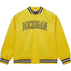 Mitchell & Ness Jackets & Outerwear-Lightweight Satin Jacket University Of Michigan