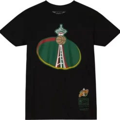 Mitchell & Ness T-Shirts & Tops-Logo Remix Tee Seattle Supersonics