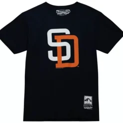 Mitchell & Ness T-Shirts & Tops-Logo Tee San Diego Padres