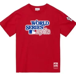 Mitchell & Ness T-Shirts & Tops-Logo Tee World Series 1982