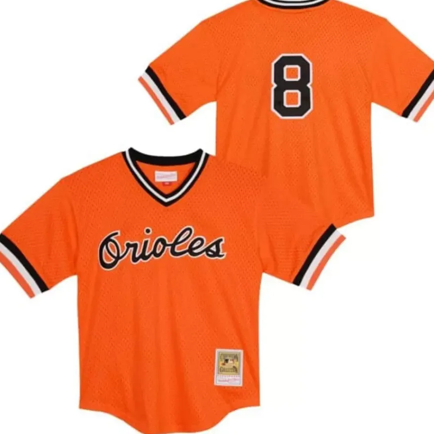 Mitchell & Ness Big Kids-Mesh Bp Jersey Baltimore Orioles Cal Ripken Jr