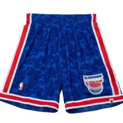 Mitchell & Ness Shorts-M&N X Bape New Jersey Nets Shorts