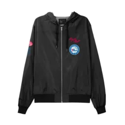 Mitchell & Ness Jackets & Outerwear-M&N X Br Crew Jacket Philadelphia 76Ers