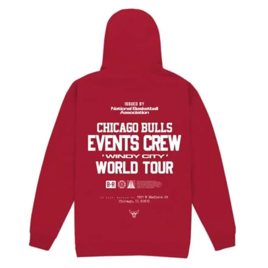 Mitchell & Ness Hoodies & Sweatshirts-M&N X Br World Tour Crew Hoodie Chicago Bulls