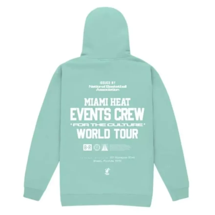Mitchell & Ness Hoodies & Sweatshirts-M&N X Br World Tour Crew Hoodie Miami Heat