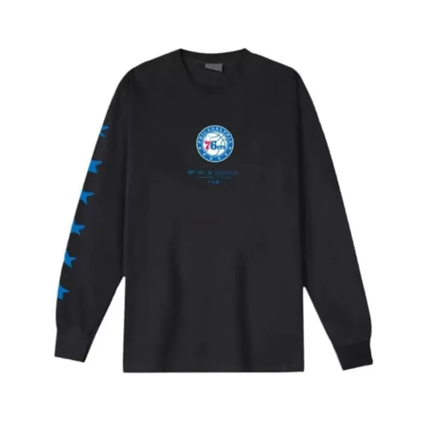 Mitchell & Ness T-Shirts & Tops-M&N X Br World Tour Long Sleeve Philadelphia 76Ers