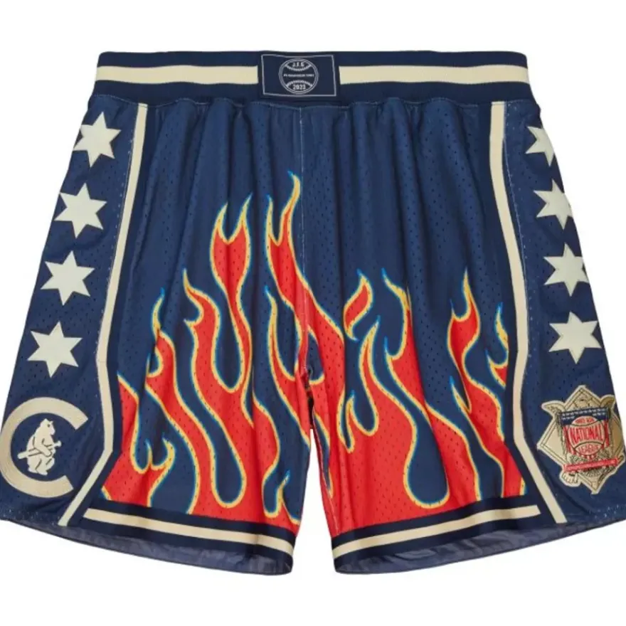 Mitchell & Ness Shorts-M&N X Jfg Flame Shorts Chicago Cubs