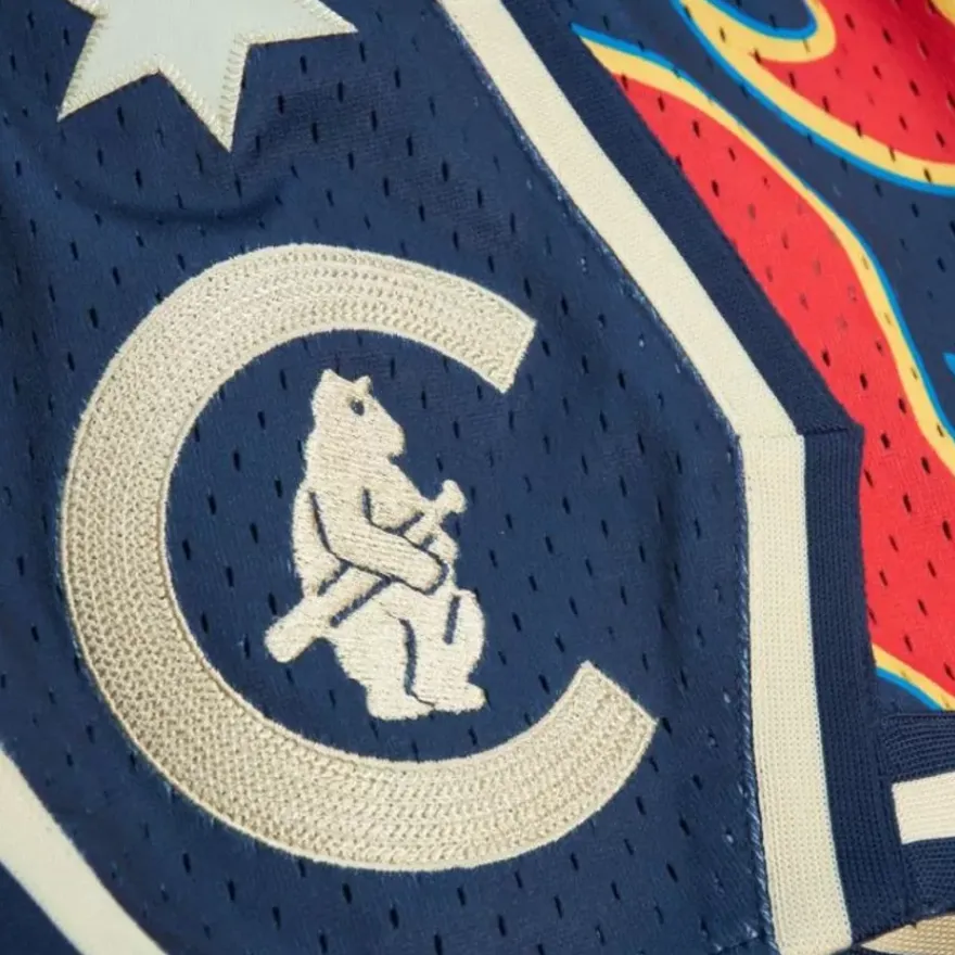 Mitchell & Ness Shorts-M&N X Jfg Flame Shorts Chicago Cubs