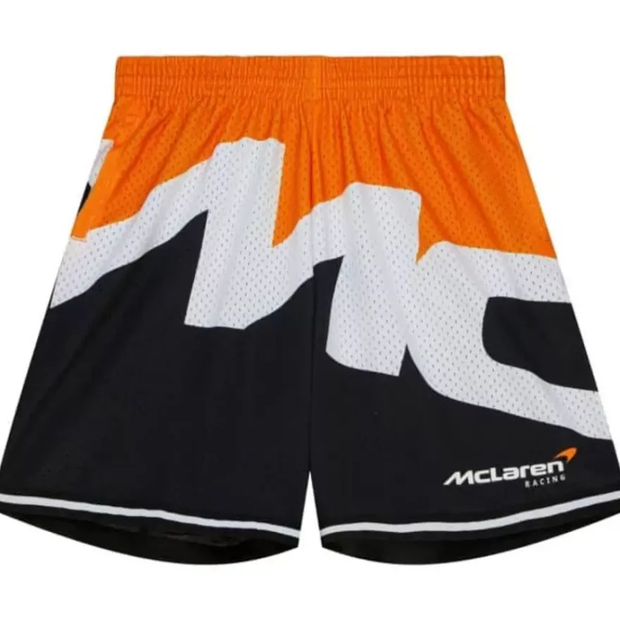 Mitchell & Ness Shorts-M&N X Mclaren Monaco Triple Crown Sublimated Mesh Shorts