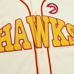 Mitchell & Ness T-Shirts & Tops-M&N X Melody Ehsani Baseball Jersey Atlanta Hawks