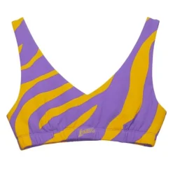 Mitchell & Ness T-Shirts & Tops-M&N X Melody Ehsani Puffer Bralette Los Angeles Lakers