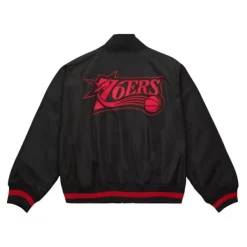 Mitchell & Ness Jackets & Outerwear-M&N X Melody Ehsani Satin Jacket Philadelphia 76Ers