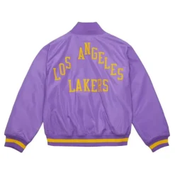 Mitchell & Ness Jackets & Outerwear-M&N X Melody Ehsani Satin Jacket Los Angeles Lakers
