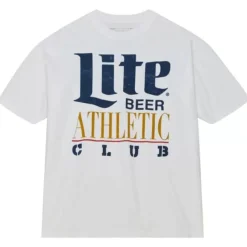 Mitchell & Ness T-Shirts & Tops-M&N X Miller Lite Stacked Athletic Club Tee