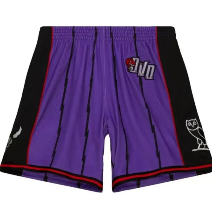 Mitchell & Ness Shorts-M&N X Ovo Swingman Toronto Raptors Shorts