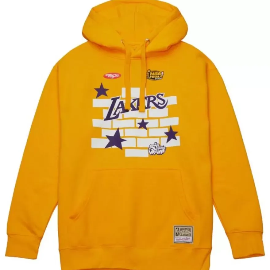 Mitchell & Ness Hoodies & Sweatshirts-M&N X Tats Cru Brick Hoodie Los Angeles Lakers