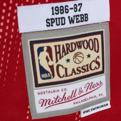 Mitchell & Ness Nba Swingman-Monochrome Swingman Spud Webb Atlanta Hawks 1986-87 Jersey