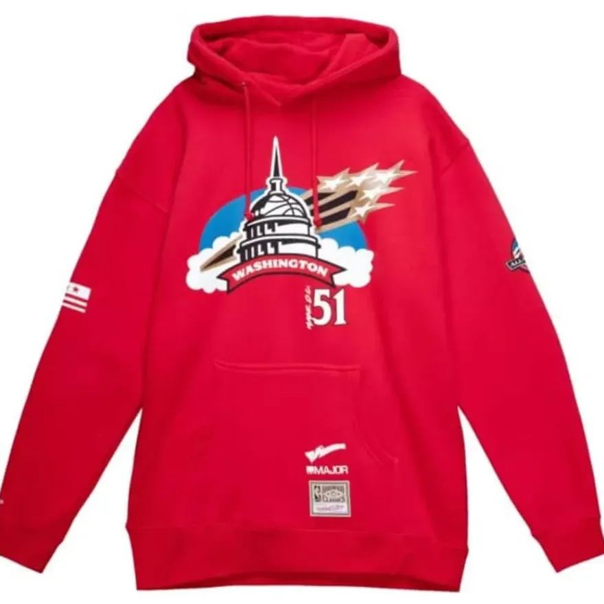 Mitchell & Ness Hoodies & Sweatshirts-My Towns Major Hoodie Washington Wizards