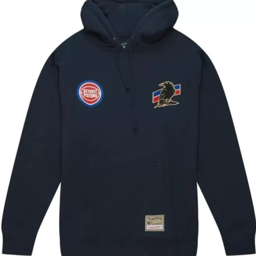 Mitchell & Ness Hoodies & Sweatshirts-My Towns Two|18 Logo Hoody Detroit Pistons