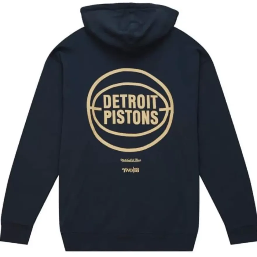 Mitchell & Ness Hoodies & Sweatshirts-My Towns Two|18 Logo Hoody Detroit Pistons