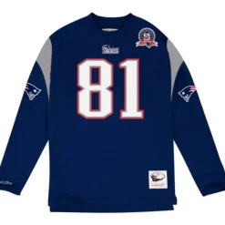 Mitchell & Ness T-Shirts & Tops-Name & Number Long Sleeve Tee New England Patriots 2009 Randy Moss